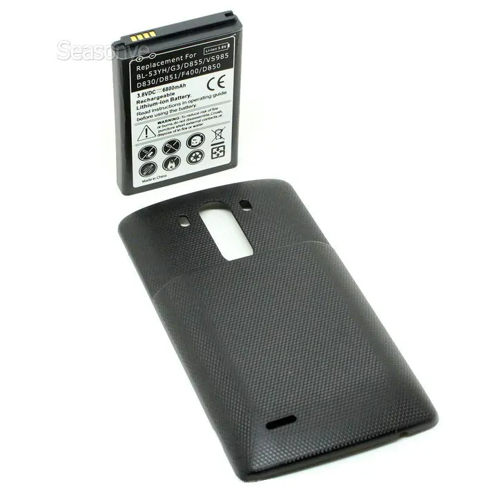 Seasonye 6800mAh BL-53YH 3.8VDC Replacement Extended Battery + 3 Optional Color Cover For LG G3 D855 F400 D830 D850 VS985 D850
Seasonye 6800mAh BL-53YH 3.8VDC Replacement Extended Battery + 3 Optional Color Cover For LG G3 D855 F400 D830 D850 VS985 D850