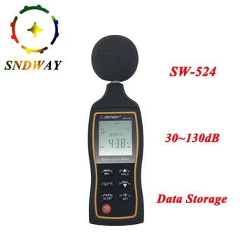 

SNDWAY Digital Sound Level Meter Noise Volume Measuring Instrument Decibel Monitoring Tester 30-130dB USB Data Storage Alarm