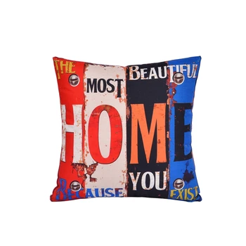 Happy Home Series Cushion Cover Cotton Linen Pillow Case Nordic Style Home Decor 45x45cm Pillow Cover 
Happy Home Series Cushion Cover Cotton Linen Pillow Case Nordic Style Home Decor 45x45cm Pillow Cover