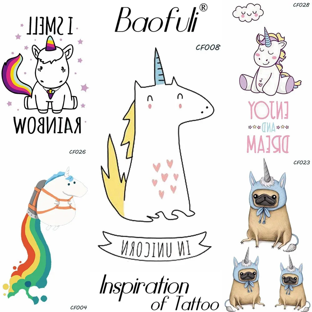 BAOFULI Kids Gifts Temporary Tattoo Cartoon Unicorn Animals Water Transfer Fake Tatoos Stickers Flash Body Art Tattoo Boys Girls
BAOFULI Kids Gifts Temporary Tattoo Cartoon Unicorn Animals Water Transfer Fake Tatoos Stickers Flash Body Art Tattoo Boys Girls