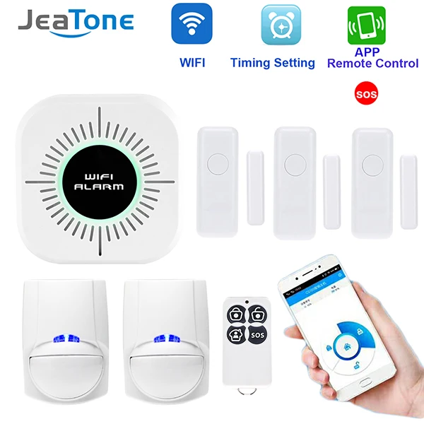 WIFI Alarm Security System Home Burglar Alarm DIY Kits APP Control Android IOS PIR Sensor Door Window Detector Alarm House Safe
WIFI Alarm Security System Home Burglar Alarm DIY Kits APP Control Android IOS PIR Sensor Door Window Detector Alarm House Safe