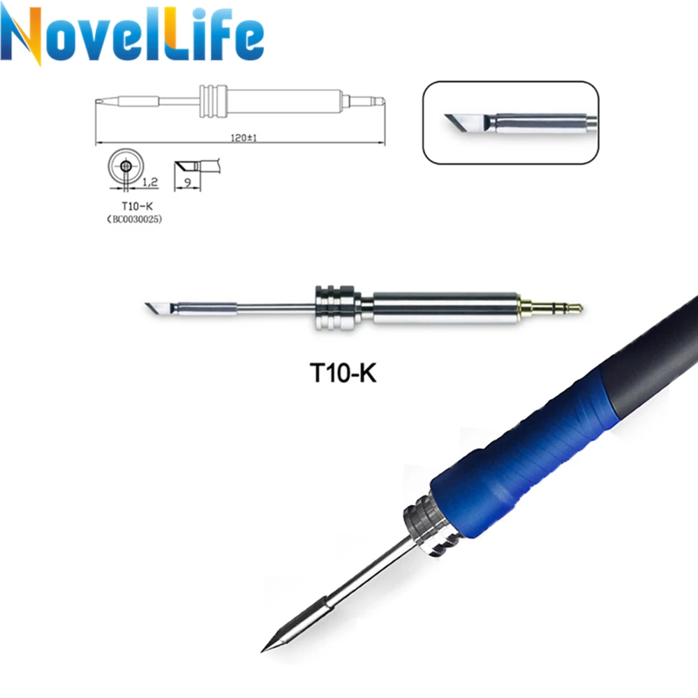 T10 K 0.5I 1.2C 1.3D Original Lead Free Soldering Iron Tip Replacement Solder Bit Head for GT-2010 USB Soldering Iron
T10 K 0.5I 1.2C 1.3D Original Lead Free Soldering Iron Tip Replacement Solder Bit Head for GT-2010 USB Soldering Iron