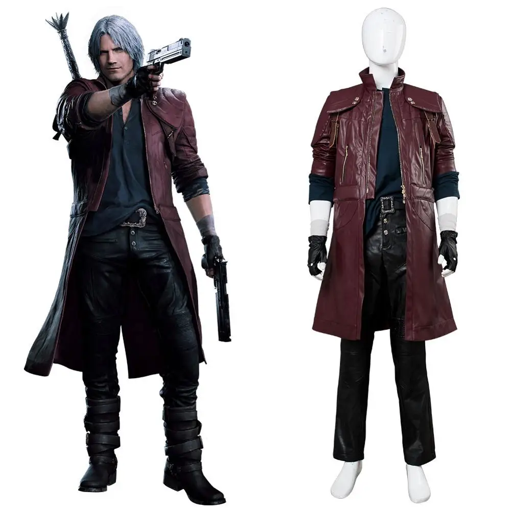 DMC Dante Outfit Cosplay Costume Leather Coat Full Suit Halloween Carnival Costume For Adult Women Custom
DMC Dante Outfit Cosplay Costume Leather Coat Full Suit Halloween Carnival Costume For Adult Women Custom