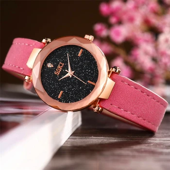 2018 Fashion Luxury Minimalism Watch Leather Starry Sky Dial Women Watch Casual Wrist Watch Ladies Quartz Watch Relogio Feminino
2018 Fashion Luxury Minimalism Watch Leather Starry Sky Dial Women Watch Casual Wrist Watch Ladies Quartz Watch Relogio Feminino