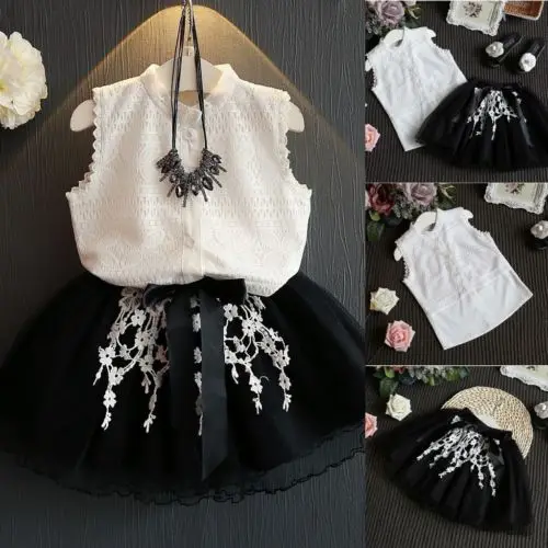 Newest 3-7Y Toddler Kids Girls Summer Princess Lace Sleeveless O-Neck Shirt And Skirt 2PCS Sets
Newest 3-7Y Toddler Kids Girls Summer Princess Lace Sleeveless O-Neck Shirt And Skirt 2PCS Sets