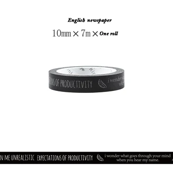 1 Roll 10mm*7m Black Letter Enghlish Newspaper Washi Tape Diary Stationery Stickers Masking Tape Notebook Sticker Scrapbooking
1 Roll 10mm*7m Black Letter Enghlish Newspaper Washi Tape Diary Stationery Stickers Masking Tape Notebook Sticker Scrapbooking