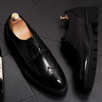Grain Leather Men Oxford Shoes British Style Retro Carved Bullock Formal Men Dress Shoes Fashion wild casual shoes
Grain Leather Men Oxford Shoes British Style Retro Carved Bullock Formal Men Dress Shoes Fashion wild casual shoes