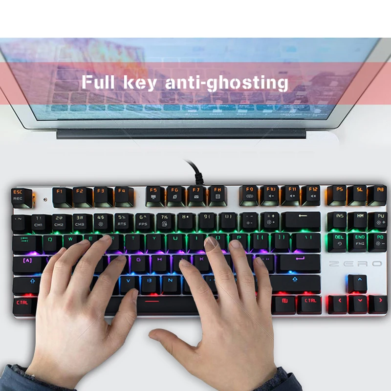 Metoo zero Russian Gaming Mechanical Keyboard Game Keyboard Red Black Blue Switches 104 key with Colorful backlight For PC
Metoo zero Russian Gaming Mechanical Keyboard Game Keyboard Red Black Blue Switches 104 key with Colorful backlight For PC