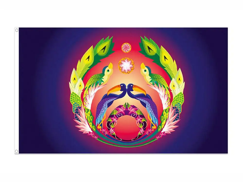 Colorful Bassnectar Peacock Decorative Flag 3ft x 5ft 100D Digital Printing Polyester Flags and Banners
Colorful Bassnectar Peacock Decorative Flag 3ft x 5ft 100D Digital Printing Polyester Flags and Banners