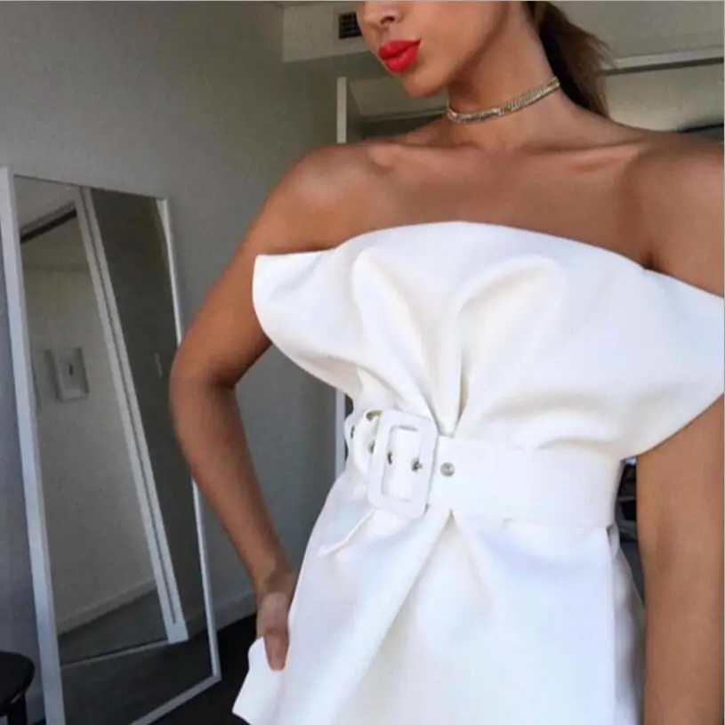 Elegant Strapless Sexy Crop Top Women Off Shoulder Backless Short Tank Top White Black Casual Sashes Bustiers Summer Top
Elegant Strapless Sexy Crop Top Women Off Shoulder Backless Short Tank Top White Black Casual Sashes Bustiers Summer Top