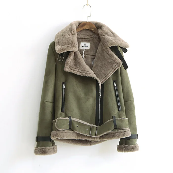 Faux Fur Coat Rabbit Fur Ladies' Suede Jackets ZA Women leather jacket Zipper Bomber Basic Coats Outerwear Female High Imitation
Faux Fur Coat Rabbit Fur Ladies' Suede Jackets ZA Women leather jacket Zipper Bomber Basic Coats Outerwear Female High Imitation