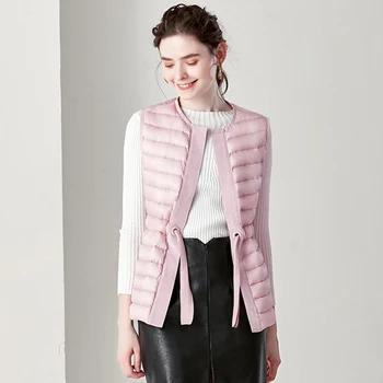 YNZZU Elegant 90% White Duck Down Vest Women's Ultra Light Slim Down Vest Jacket 2018 Autumn Sleeveless Waistcoat Sashes O664 
YNZZU Elegant 90% White Duck Down Vest Women's Ultra Light Slim Down Vest Jacket 2018 Autumn Sleeveless Waistcoat Sashes O664