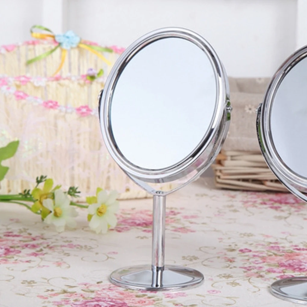 NEW 1pcs Silver Desk Type Double Side Cosmetic Makeup Mirrors with 1:2 Magnifying Function glass cosmetic mirror 10*8*16.5cm
NEW 1pcs Silver Desk Type Double Side Cosmetic Makeup Mirrors with 1:2 Magnifying Function glass cosmetic mirror 10*8*16.5cm