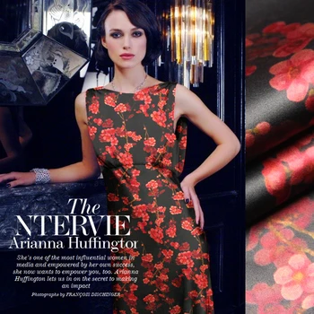 140cm wide 19mm 93% silk & 7% spandex red floral print black Chinese silk fabric for summer dress shirt clothes cheongsam D357
140cm wide 19mm 93% silk & 7% spandex red floral print black Chinese silk fabric for summer dress shirt clothes cheongsam D357