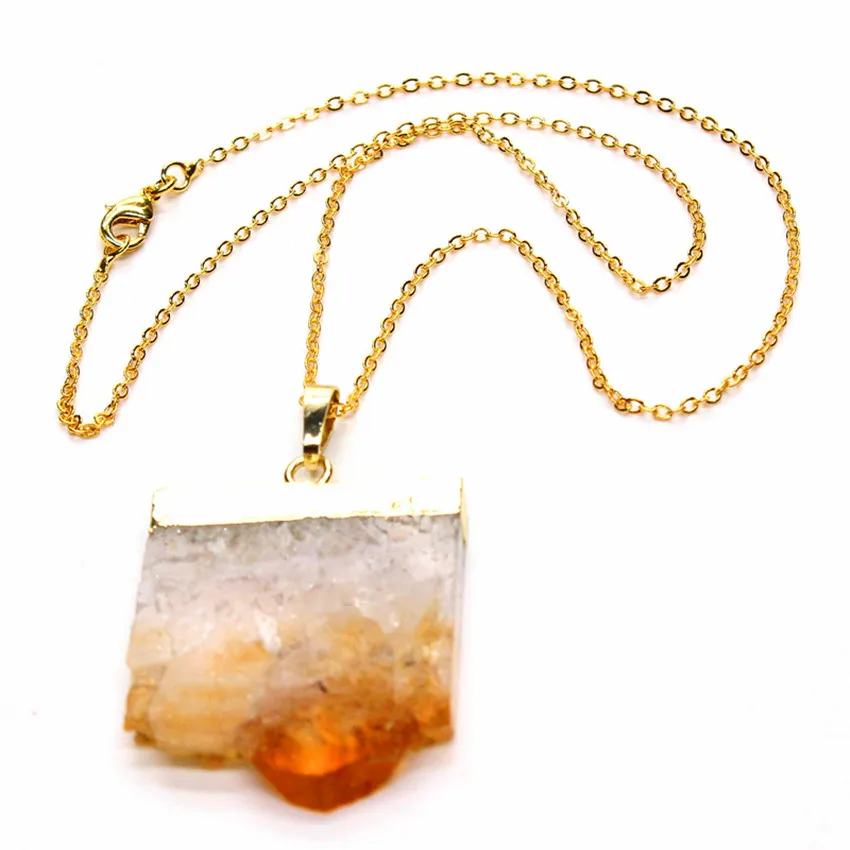 Kraft-beads Light Yellow Gold Color Irregular Shape Natural Yellow Citrines Pendant Necklace Link Chain Jewelry
Kraft-beads Light Yellow Gold Color Irregular Shape Natural Yellow Citrines Pendant Necklace Link Chain Jewelry