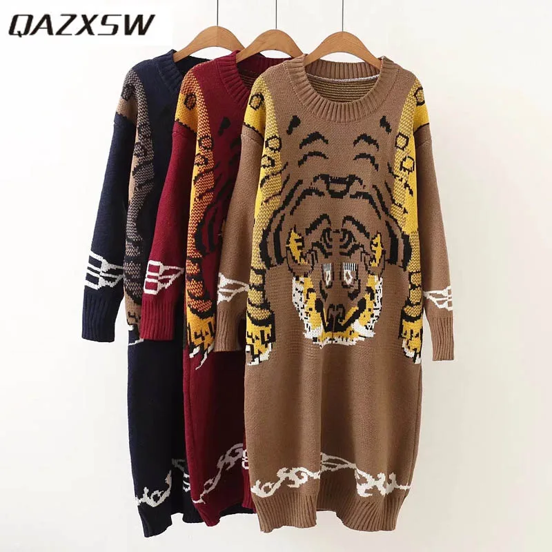 QAZXSW 2019 New Spring Women Knitted Dress Harajuku Animal Printing Long Sleeve Plus Size Sweater Dress Vestido Feminino HB581
QAZXSW 2019 New Spring Women Knitted Dress Harajuku Animal Printing Long Sleeve Plus Size Sweater Dress Vestido Feminino HB581