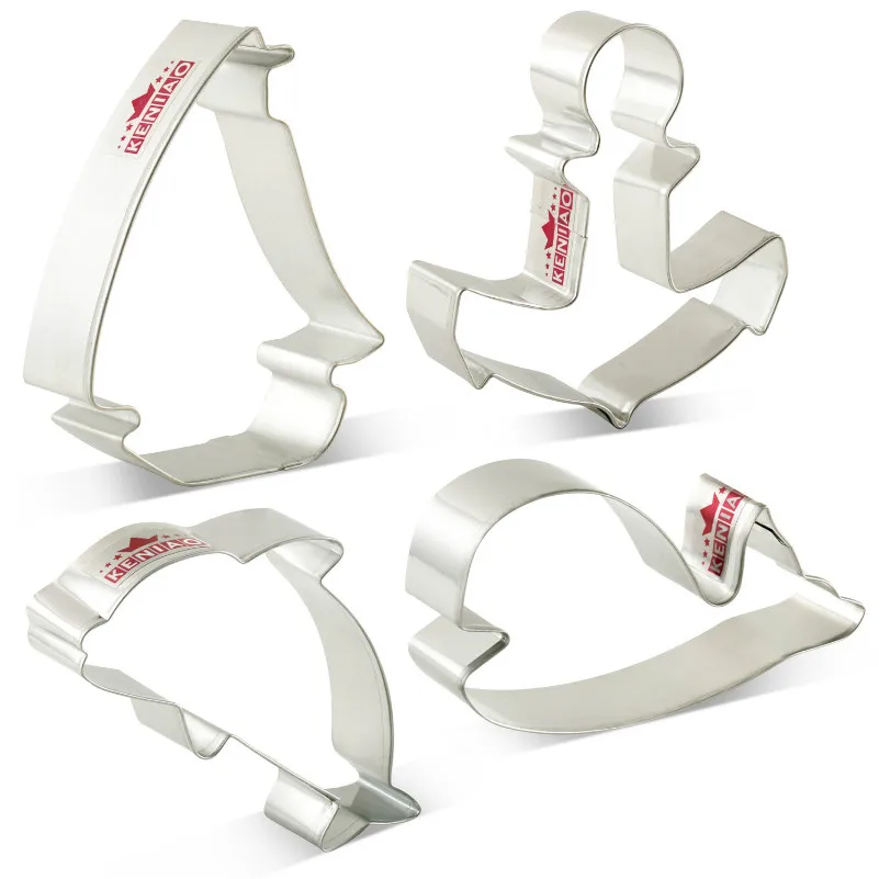KENIAO Sailboat Dolphin Anchor Whale Cookie Cutters Set - 4 Piece- Biscuit / Fondant / Pastry /Bread Cutter- Stainless Steel
KENIAO Sailboat Dolphin Anchor Whale Cookie Cutters Set - 4 Piece- Biscuit / Fondant / Pastry /Bread Cutter- Stainless Steel