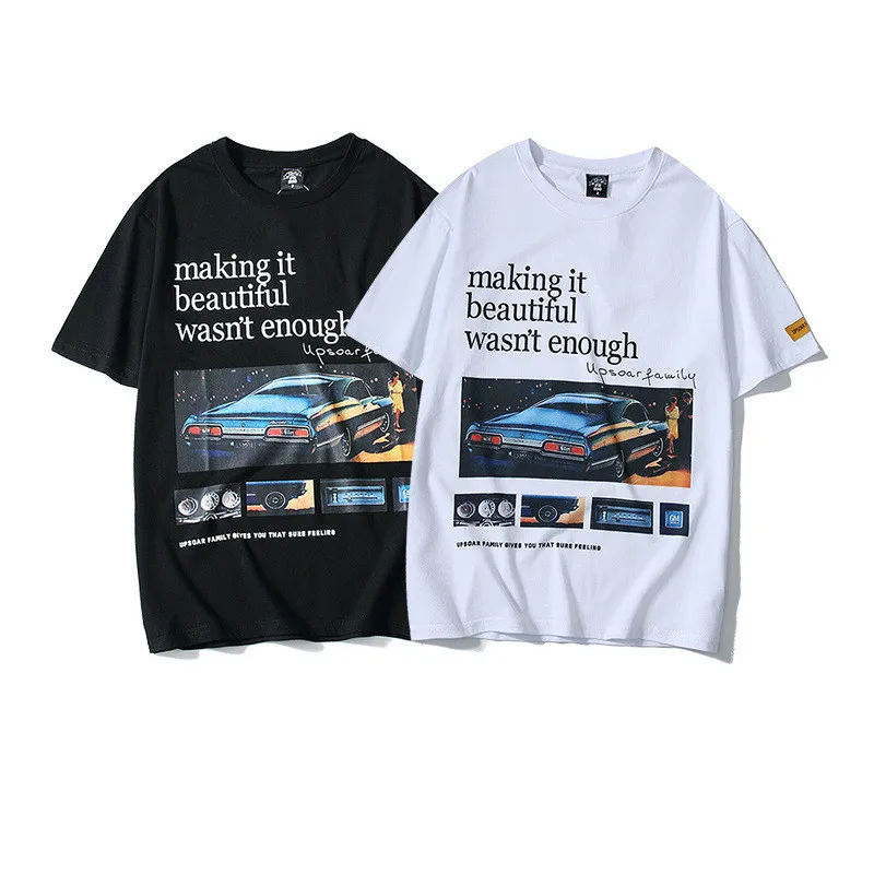 2019 Summer American Street Hip Hop Trend Short-sleeved T-shirt Men's Loose Round Neck Half-sleeve T-shirt
2019 Summer American Street Hip Hop Trend Short-sleeved T-shirt Men's Loose Round Neck Half-sleeve T-shirt