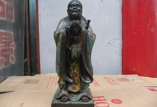 Collectible bronze lion statue S0419 Chinese Folk 100% Pure Bronze handwork made cloisonne Confucius "Kong Zi" Statue B0403
Collectible bronze lion statue S0419 Chinese Folk 100% Pure Bronze handwork made cloisonne Confucius "Kong Zi" Statue B0403