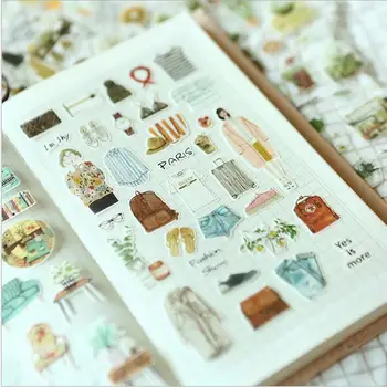 

1 pcs Literary and artistic life adhesive paper sticker package DIY diary decoration sticker album Stationery label