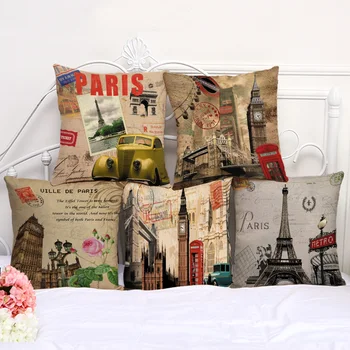 Decorative Pillow Cushion Case Vintage Paris London Floral Pillowcase 17.5 Inch Cotton Linen Chair Seat Throw Pillow Cover L1006
Decorative Pillow Cushion Case Vintage Paris London Floral Pillowcase 17.5 Inch Cotton Linen Chair Seat Throw Pillow Cover L1006