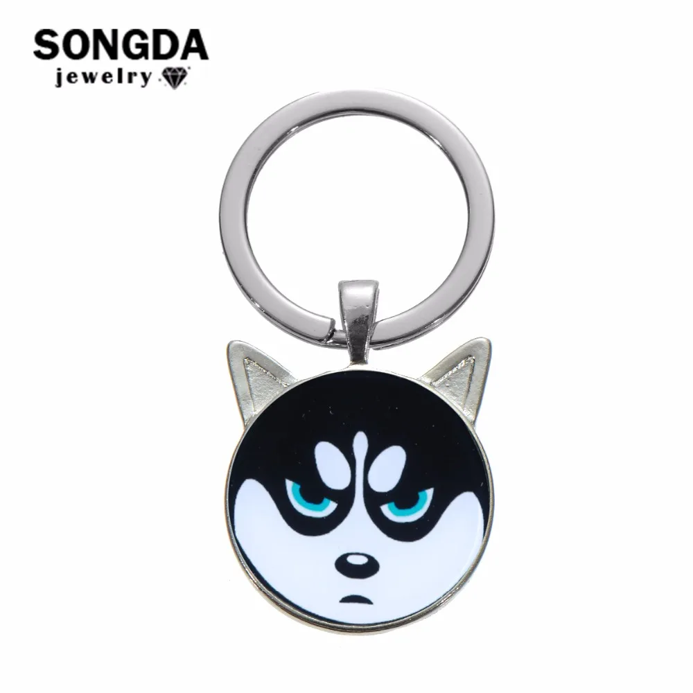 SONGDA Pet Husky Keychain Lovely Puppy Cartoon Pattern Glass Cabochon Little Ears Key Ring Car Key Chain Trinkets Key Fob Holder
SONGDA Pet Husky Keychain Lovely Puppy Cartoon Pattern Glass Cabochon Little Ears Key Ring Car Key Chain Trinkets Key Fob Holder
