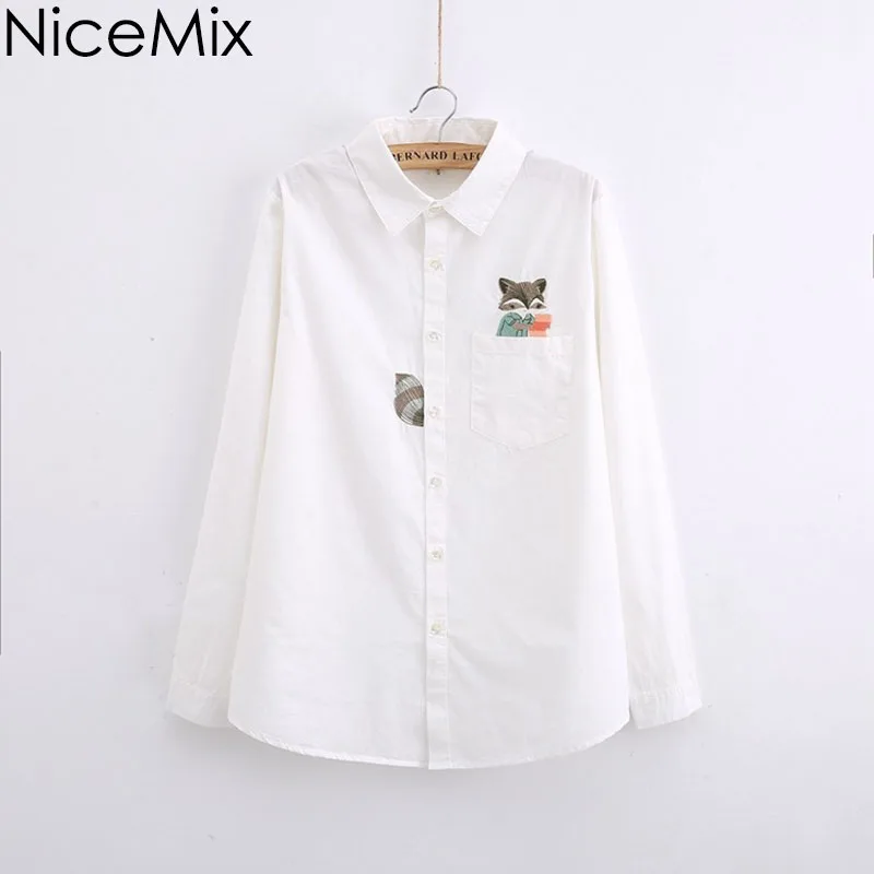NiceMix 2016 Spring Autumn Blusas Casual White Women Blouses Slim Kawaii Pocket Fox Embroidery Women Tops Shirt Women 780002
NiceMix 2016 Spring Autumn Blusas Casual White Women Blouses Slim Kawaii Pocket Fox Embroidery Women Tops Shirt Women 780002