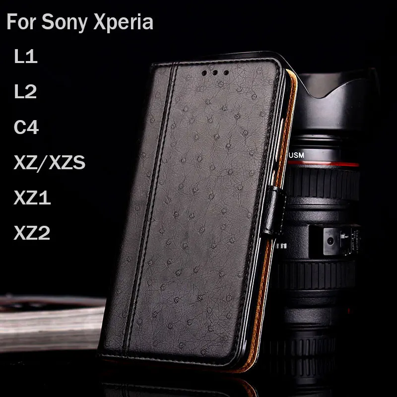 Case for Sony Xperia L1 L2 XZS XZ XZ1 XZ2 C4 coque Luxury Ostrich Leather Wallet cases Stand fashion Flip cover phone funda capa
Case for Sony Xperia L1 L2 XZS XZ XZ1 XZ2 C4 coque Luxury Ostrich Leather Wallet cases Stand fashion Flip cover phone funda capa
