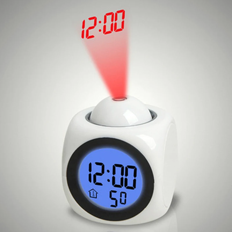 LED Alarm Clock Projector Lamp With Night Light Digital Time Voice Temperature Projection Lights For Bedroom Home Decoration
LED Alarm Clock Projector Lamp With Night Light Digital Time Voice Temperature Projection Lights For Bedroom Home Decoration