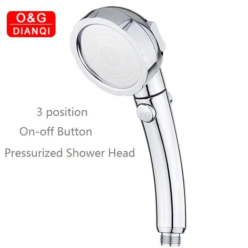 3Position Adjustable Water Saving Shower Head Three Mode Shower Head Water Pressure Boost Shower Head with Water Control Button
3Position Adjustable Water Saving Shower Head Three Mode Shower Head Water Pressure Boost Shower Head with Water Control Button
