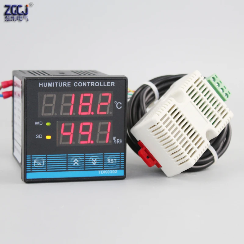 

TDK0302 Temperature and humidity controller with DC volltage output SSR output digital display TDK0302 humiture controller