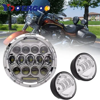 7" White Angel Eyes DRL Halo Projector Headlight + 4.5 inch Passing Light For Motorcycle Touring
7" White Angel Eyes DRL Halo Projector Headlight + 4.5 inch Passing Light For Motorcycle Touring