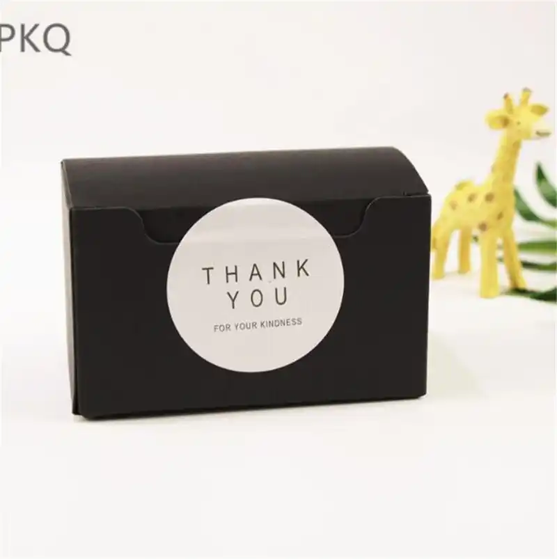 20pcs 10x6x6cm black gift box kraft paper packaging boxes for