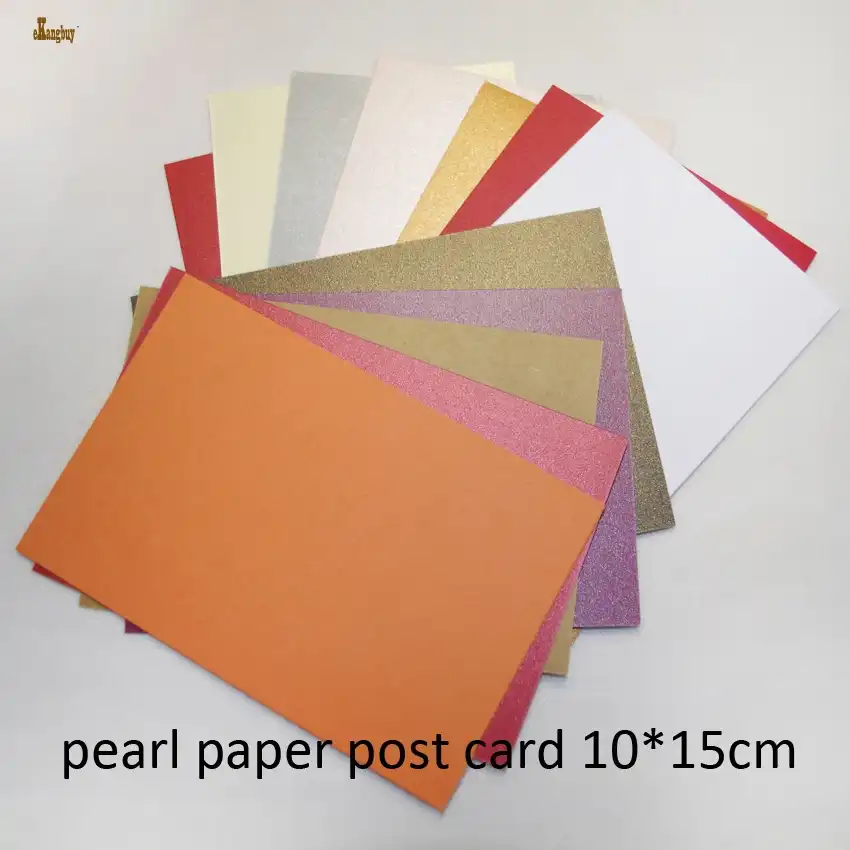 a6 size: 10x15cm mix 10colors pearl paper 250gsm diy wedding