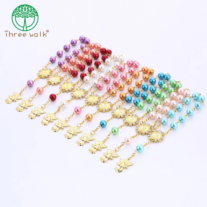 Imitation Pearl Beads Catholic Rosary Catholic Holy Communion golden color Wings Crucifix angle Pendants Bracelet nice gift
Imitation Pearl Beads Catholic Rosary Catholic Holy Communion golden color Wings Crucifix angle Pendants Bracelet nice gift