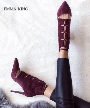 EMMA KING 2018 Fashion Botas Mujer Women High Heeled Shoes Pointed Toe Stilettos Lace-up Ankle Boots Springr Autumn Ladies Shoes
EMMA KING 2018 Fashion Botas Mujer Women High Heeled Shoes Pointed Toe Stilettos Lace-up Ankle Boots Springr Autumn Ladies Shoes
