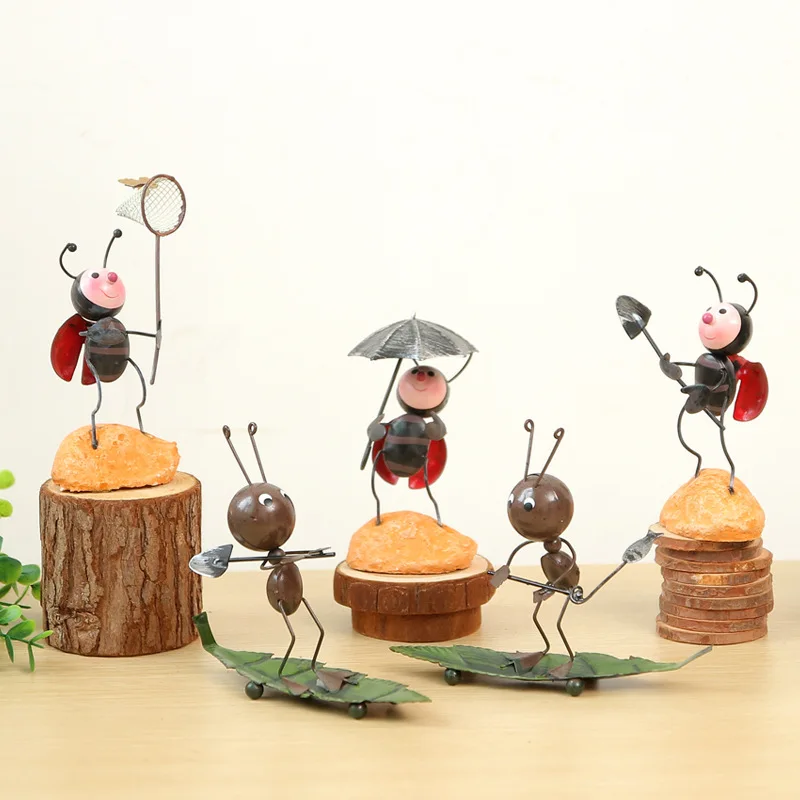 Creative Iron Ant Ladybug Miniature Figurines Ornaments Cartoon Insects Ant Model Desktop Crafts Home Decor Children Toy Gifts
Creative Iron Ant Ladybug Miniature Figurines Ornaments Cartoon Insects Ant Model Desktop Crafts Home Decor Children Toy Gifts