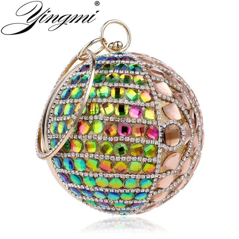 YINGMI Round Shaped Women Evening Bag Rhinestones Beaded Crossbody Handbags Diamonds Party Wedding Clutch Purse Bag
YINGMI Round Shaped Women Evening Bag Rhinestones Beaded Crossbody Handbags Diamonds Party Wedding Clutch Purse Bag
