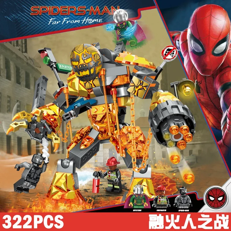 New Avengers Superhero Spider-Man Heroes Expedition Battle Of Melting Fire Legoings Model Building Blocks Kit Toys Kids Gifts S5
New Avengers Superhero Spider-Man Heroes Expedition Battle Of Melting Fire Legoings Model Building Blocks Kit Toys Kids Gifts S5