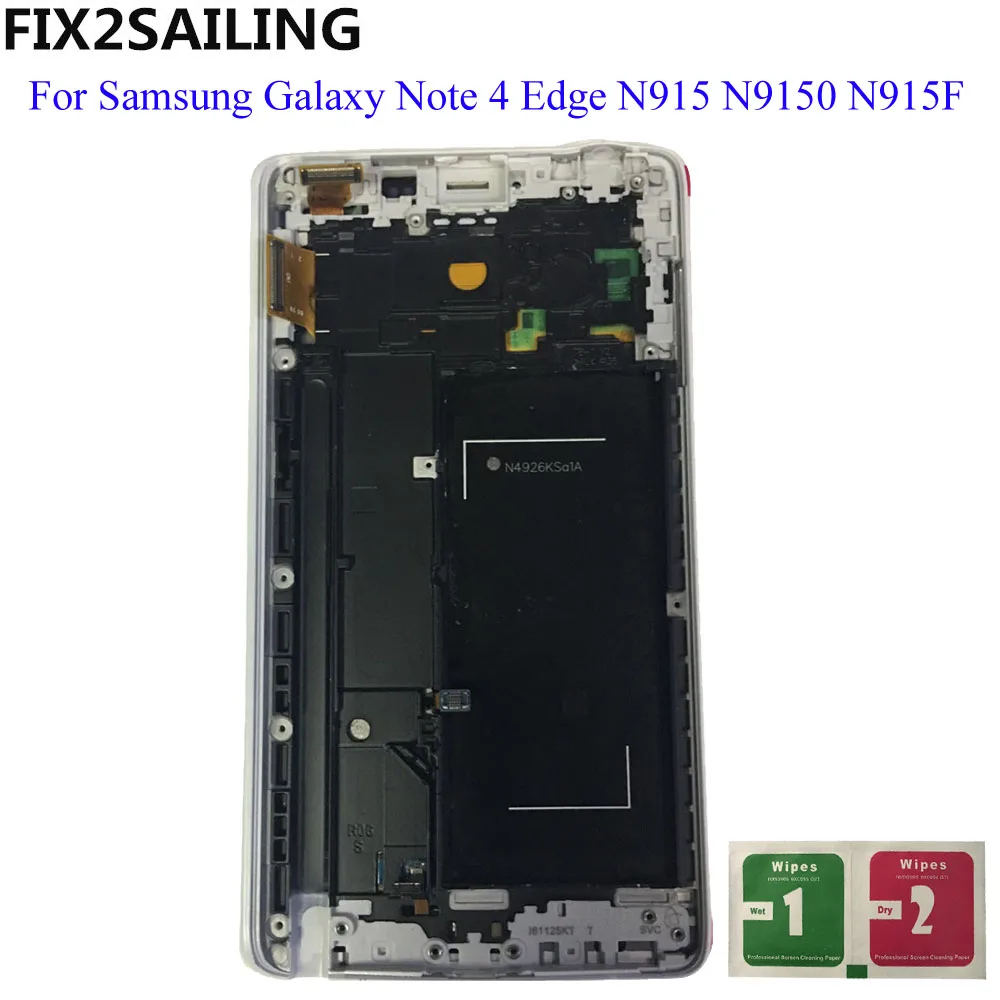 5.6" Lcd For Samsung Galaxy Note 4 Edge N915 N9150 N915F Super AMOLED LCD Display 100% Tested Working Touch Screen Assembly
5.6" Lcd For Samsung Galaxy Note 4 Edge N915 N9150 N915F Super AMOLED LCD Display 100% Tested Working Touch Screen Assembly