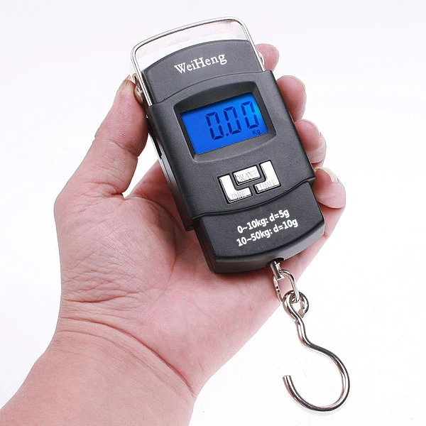 50kg*10g Mini balance Digital Scale Hanging Luggage Fishing Weighing Scale Fine Weighing Balance LCD Display with Blue Llight
50kg*10g Mini balance Digital Scale Hanging Luggage Fishing Weighing Scale Fine Weighing Balance LCD Display with Blue Llight