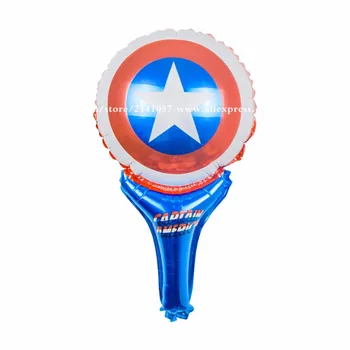 50pcs/lot 30*50cm Two style Big Hand Holding Stick Balloon Captain America Shield Foil Ballon For birhdayParty Decoration
50pcs/lot 30*50cm Two style Big Hand Holding Stick Balloon Captain America Shield Foil Ballon For birhdayParty Decoration