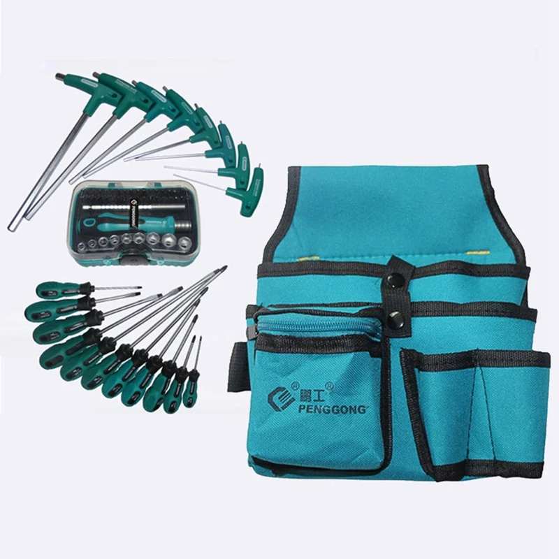 Durable Tool Bag Waist Hanging Convenient Holder With Belt for Electrician Mechanic Repairing Tool Storage Bag
Durable Tool Bag Waist Hanging Convenient Holder With Belt for Electrician Mechanic Repairing Tool Storage Bag