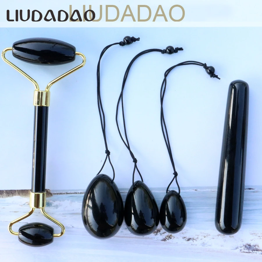 Black Obsidian Yoni Eggs Massager For Women Kegel Exercise Body Relaxing Tools Set Roller Jade Guasha Acupoint point Stick Stone
Black Obsidian Yoni Eggs Massager For Women Kegel Exercise Body Relaxing Tools Set Roller Jade Guasha Acupoint point Stick Stone