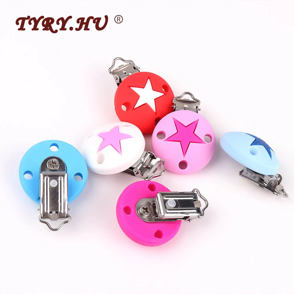 TYRY.HU 5pcs Round Shaped Star Pacifier Clip Silicone Baby DIY Tool Toy Teether teething Accessories Clip Non-toxi Nipple Clasp
TYRY.HU 5pcs Round Shaped Star Pacifier Clip Silicone Baby DIY Tool Toy Teether teething Accessories Clip Non-toxi Nipple Clasp