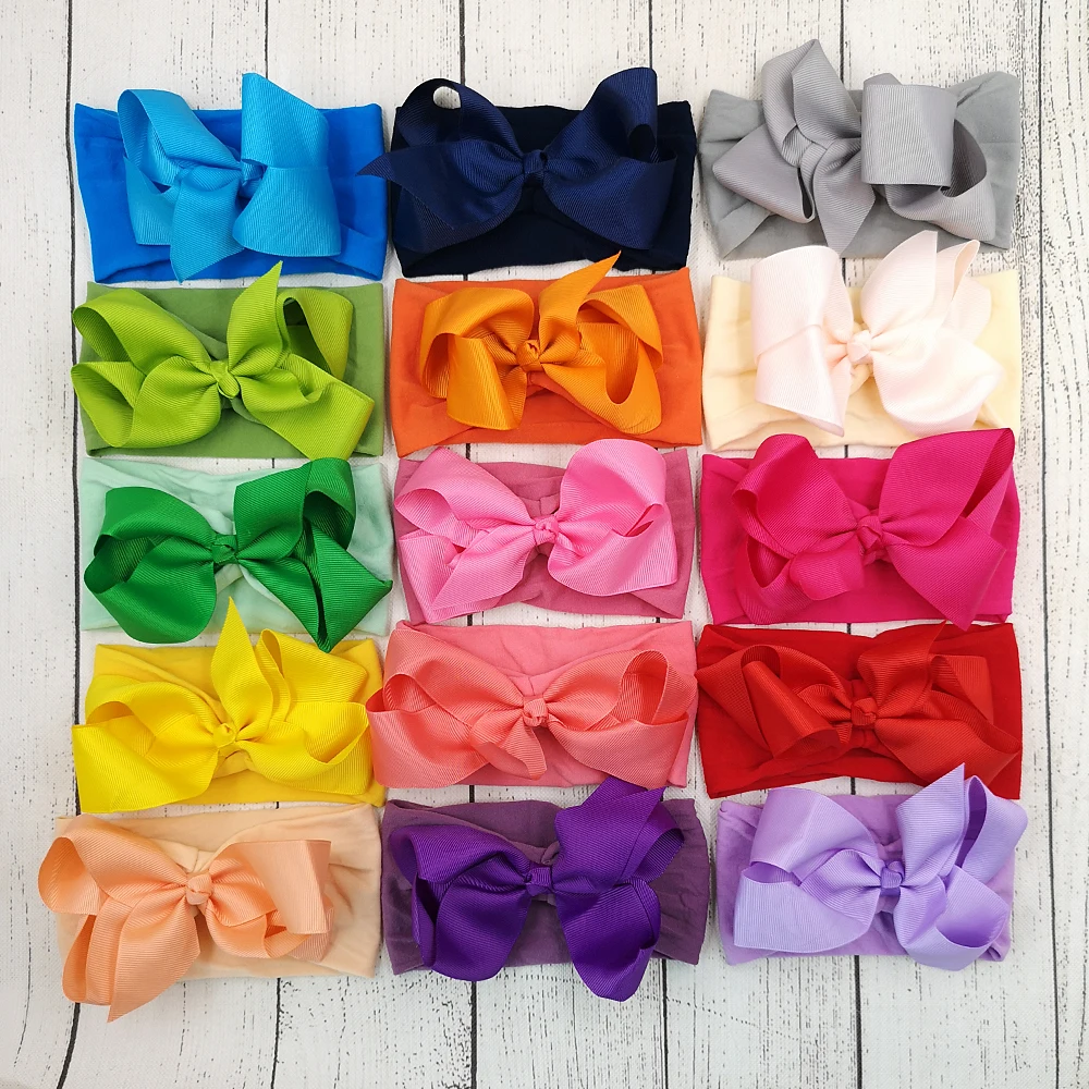 15pcs/lot Grosgrain Mesh Ribbon Bow Nylon Headband Baby Elastic Hair Bow Solid Turban Head Wrap Hair Accessories Kidocheese
15pcs/lot Grosgrain Mesh Ribbon Bow Nylon Headband Baby Elastic Hair Bow Solid Turban Head Wrap Hair Accessories Kidocheese