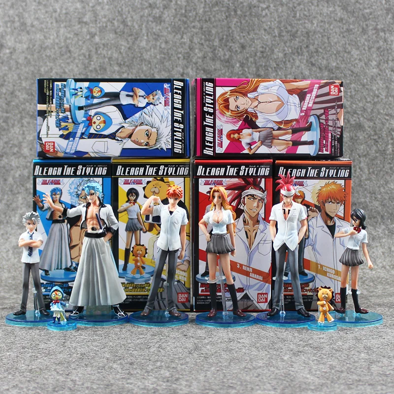 8pcs/lot Anime Bleach Toys Kurosaki Ichigo Kuchiki Rukia Aizen Sousuke Hitsugaya PVC Action Figures Model Toy Doll
8pcs/lot Anime Bleach Toys Kurosaki Ichigo Kuchiki Rukia Aizen Sousuke Hitsugaya PVC Action Figures Model Toy Doll