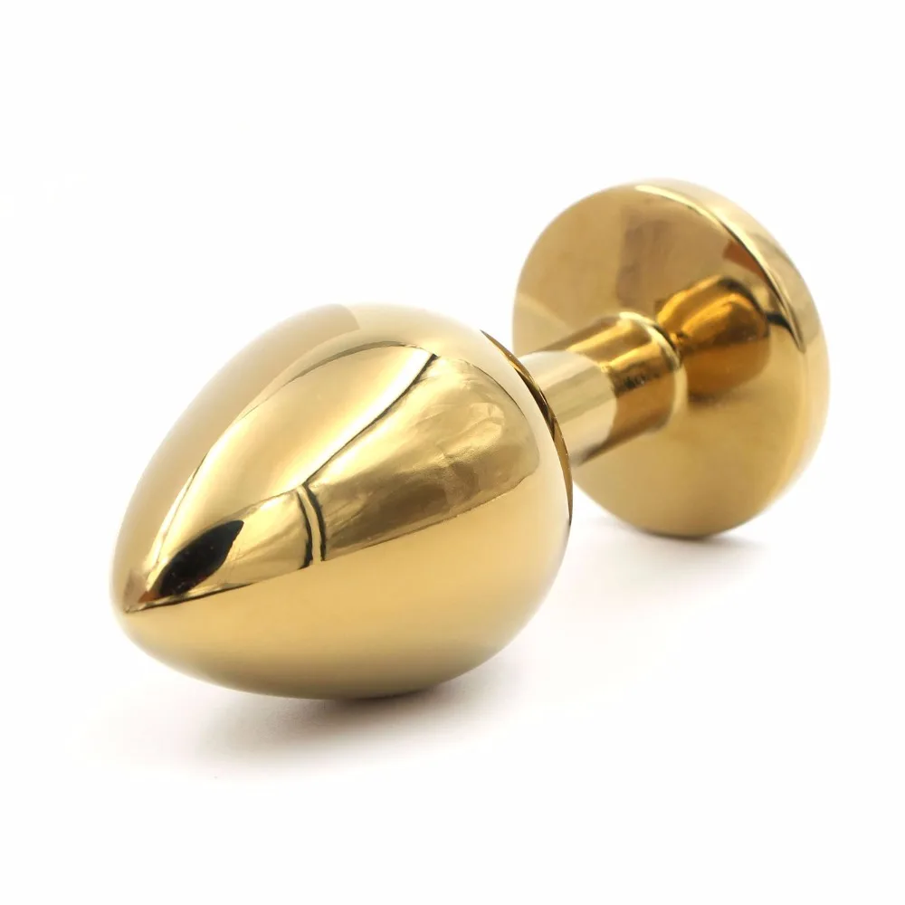 Gold Metal Big Anal Plug Butt Plug Stainless Steel Crystal Jewelry Anal Beads Prostate Adult Sex Toy for Men Gay Woman Sex Shop