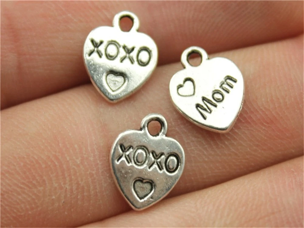WYSIWYG 30pcs 12x10mm 2 Colors Antique Silver Antique Bronze Plated Mom Heart Charm Mom Heart Charms lot xoxo Mom Heart Charm
WYSIWYG 30pcs 12x10mm 2 Colors Antique Silver Antique Bronze Plated Mom Heart Charm Mom Heart Charms lot xoxo Mom Heart Charm