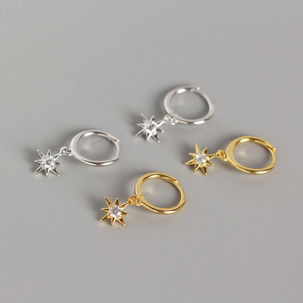 Minimalist Starry Clear CZ Zircon Women Anise Star Cosmic Jewelry Women Sterling Silver 925 Huggie Charm Hoop Earrings for Girls
Minimalist Starry Clear CZ Zircon Women Anise Star Cosmic Jewelry Women Sterling Silver 925 Huggie Charm Hoop Earrings for Girls